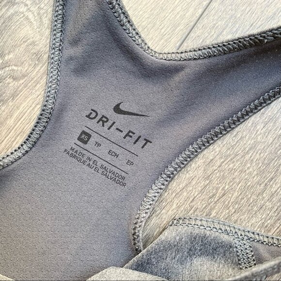 Nike Pro Cool Dri-Fit Logo Tank Top Grey Racerback Sleeveless Size XS - Picture 7 of 10